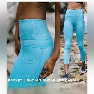 ZYIA Aqua Paradise Pocket Light N Tight High Rise Capri
